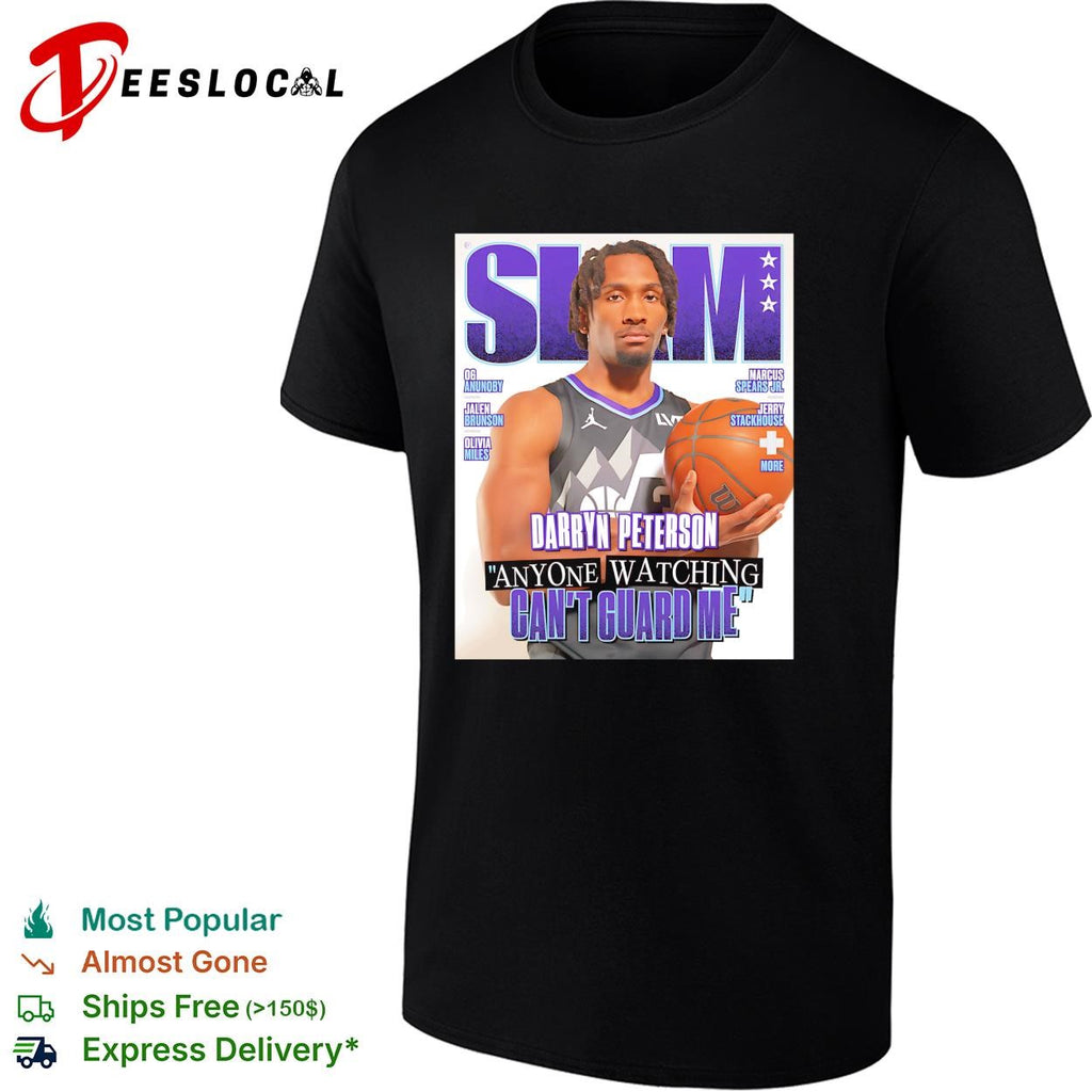 Darryn Peterson Anyone watching can’t guard me basketball Slam magazine cover shirt