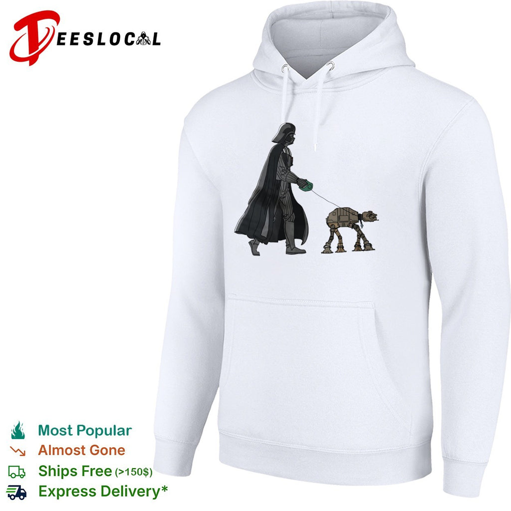 Darth Vader Walking an AT AT Star Wars Imperial Walker shirt