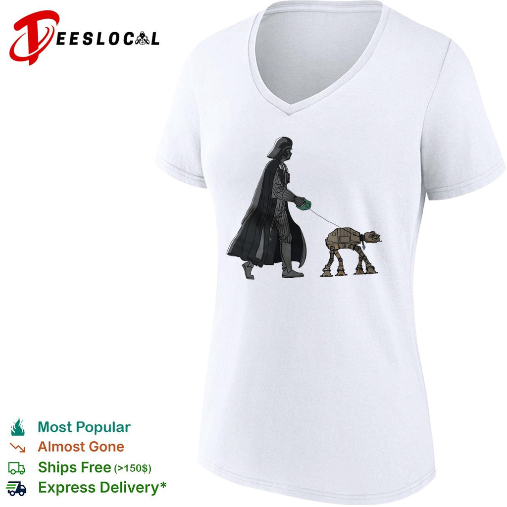Darth Vader Walking an AT AT Star Wars Imperial Walker shirt