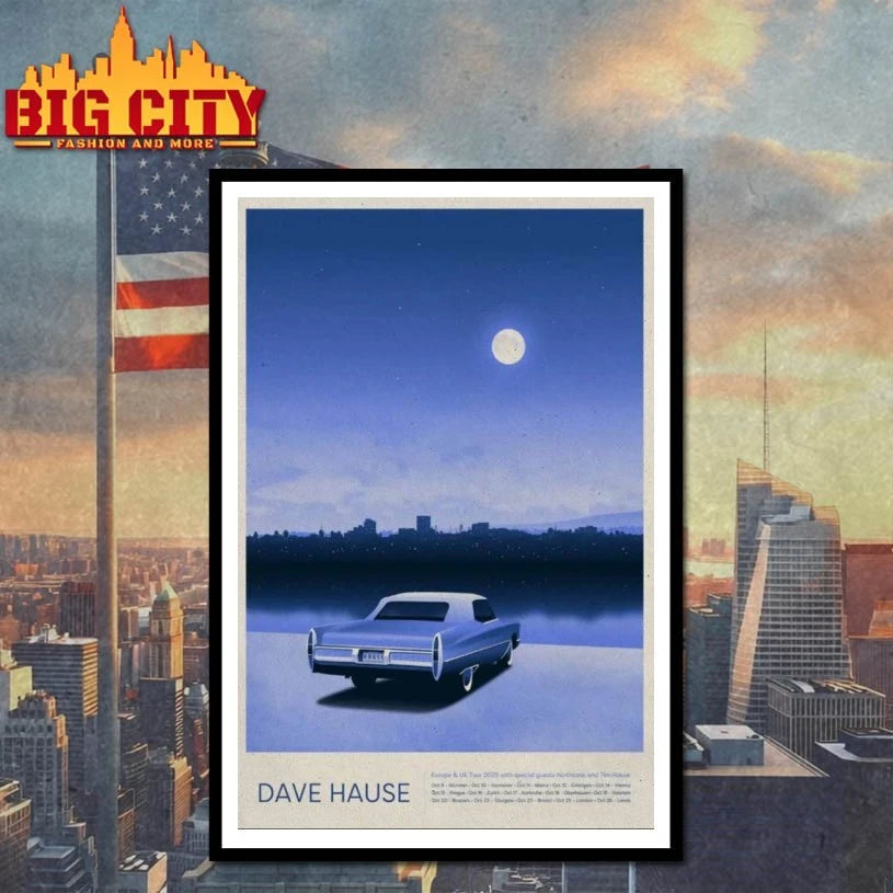 Dave House Europe &amp; UK Tour 2025 Poster Shirt