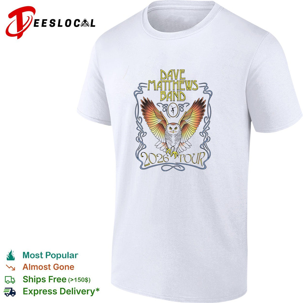Dave Matthews Band 2026 tour owl shirt