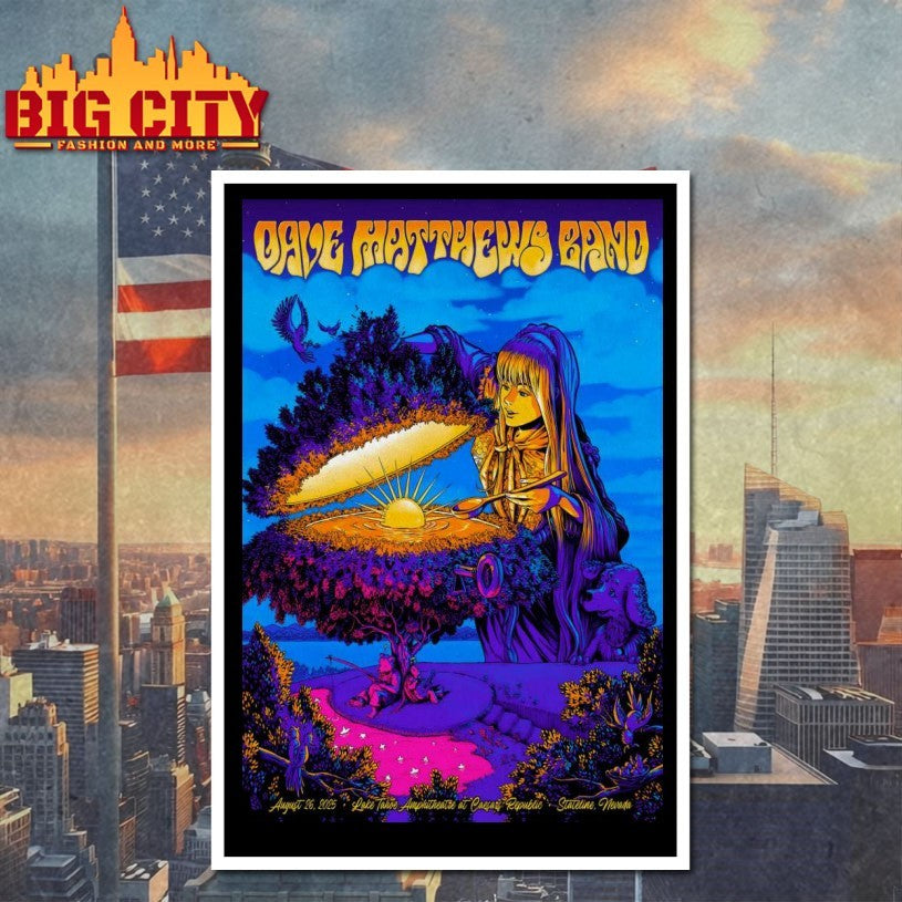 Dave Matthews Band August 26 2025 Lake Tahoe Amphitheatre In Stateline NV Poster Shirts