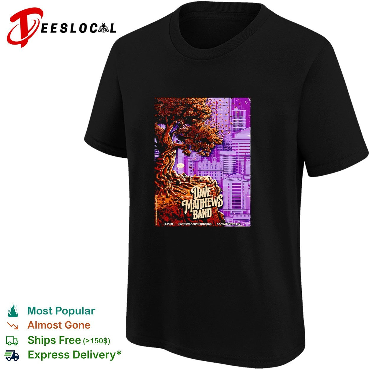 Dave Matthews Band Kansas City Missouri Morton Amphitheater On June 24 2026 shirt