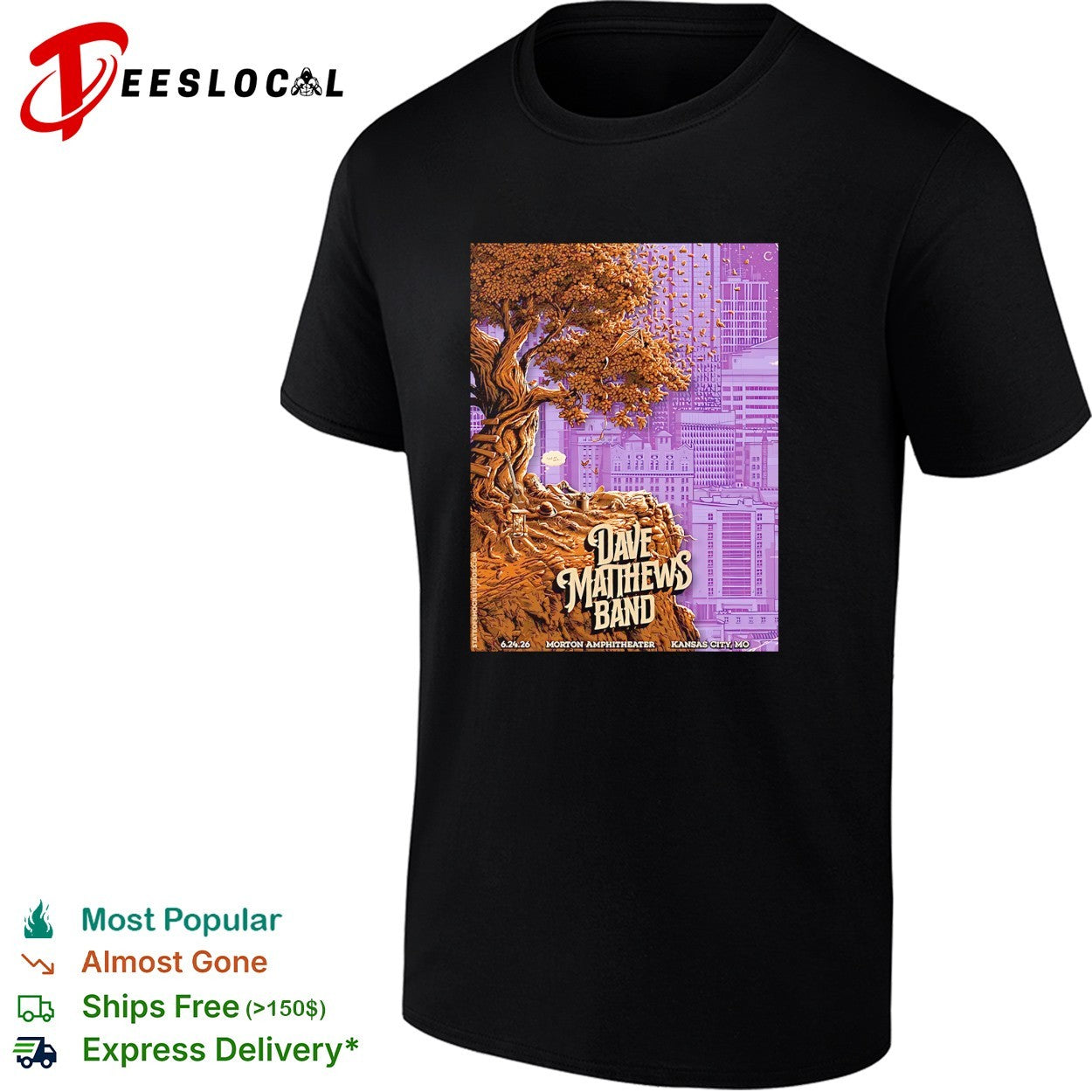 Dave Matthews Band Kansas City Missouri at Morton Amphitheater On June 24 2026 shirt