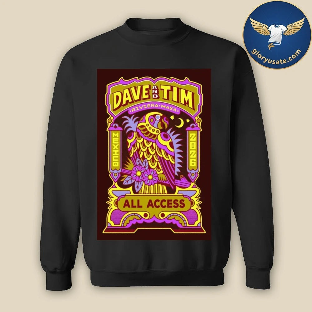 Dave &amp; Tim Riviera Maya Tour 2026 Mexico Poster Shirt