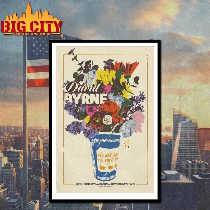 David Byrne Sep 30 2025 Radio City Music Hall New York Poster shirts