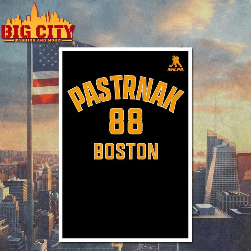 David Pastrnak #88 Boston Name &amp; Number Shirt