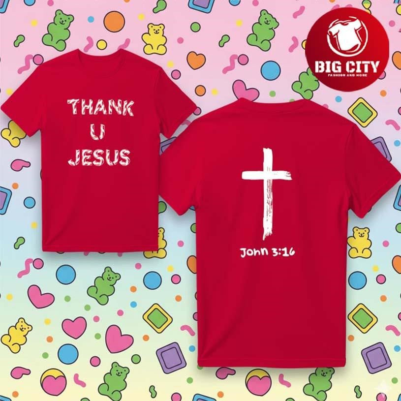 Daydrian Harding Thank U Jesus Holiday Two Sided Shirt