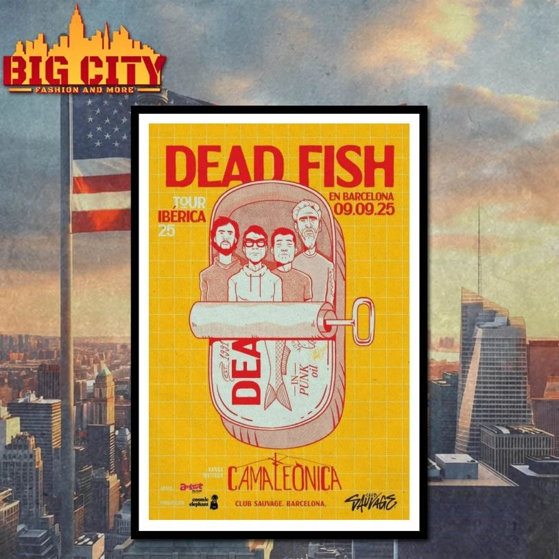 Dead Fish 09 09 2025 Club Sauvage, Barcelona, Catalunya Poster Shirt