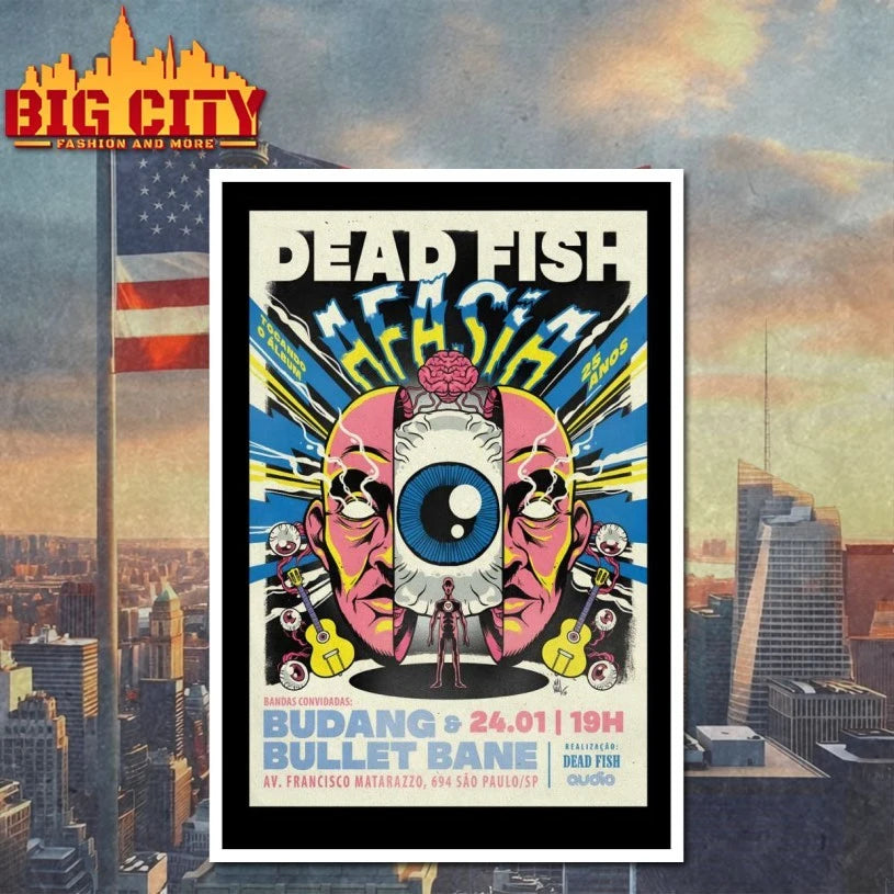 Dead Fish 1-24-2026 Audio in São Paulo Brazil Poster shirt