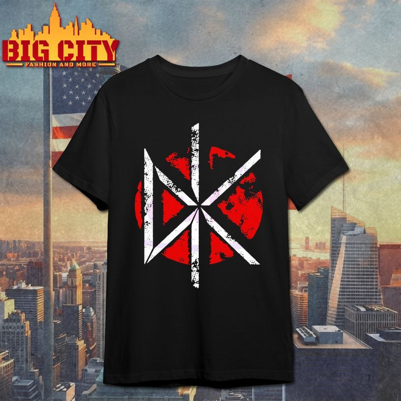 Dead Kennedys Distressed Red Circle White Dk Logo Punk Rock Shirts