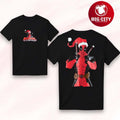 Deadpool Christmas Graphic Print Two Sided Shirt