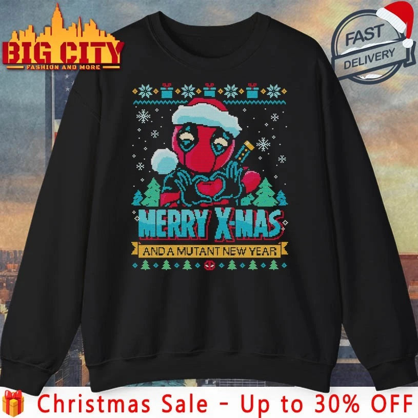 Deadpool Merry x-mas and a mutant new year ugly christmas shirt