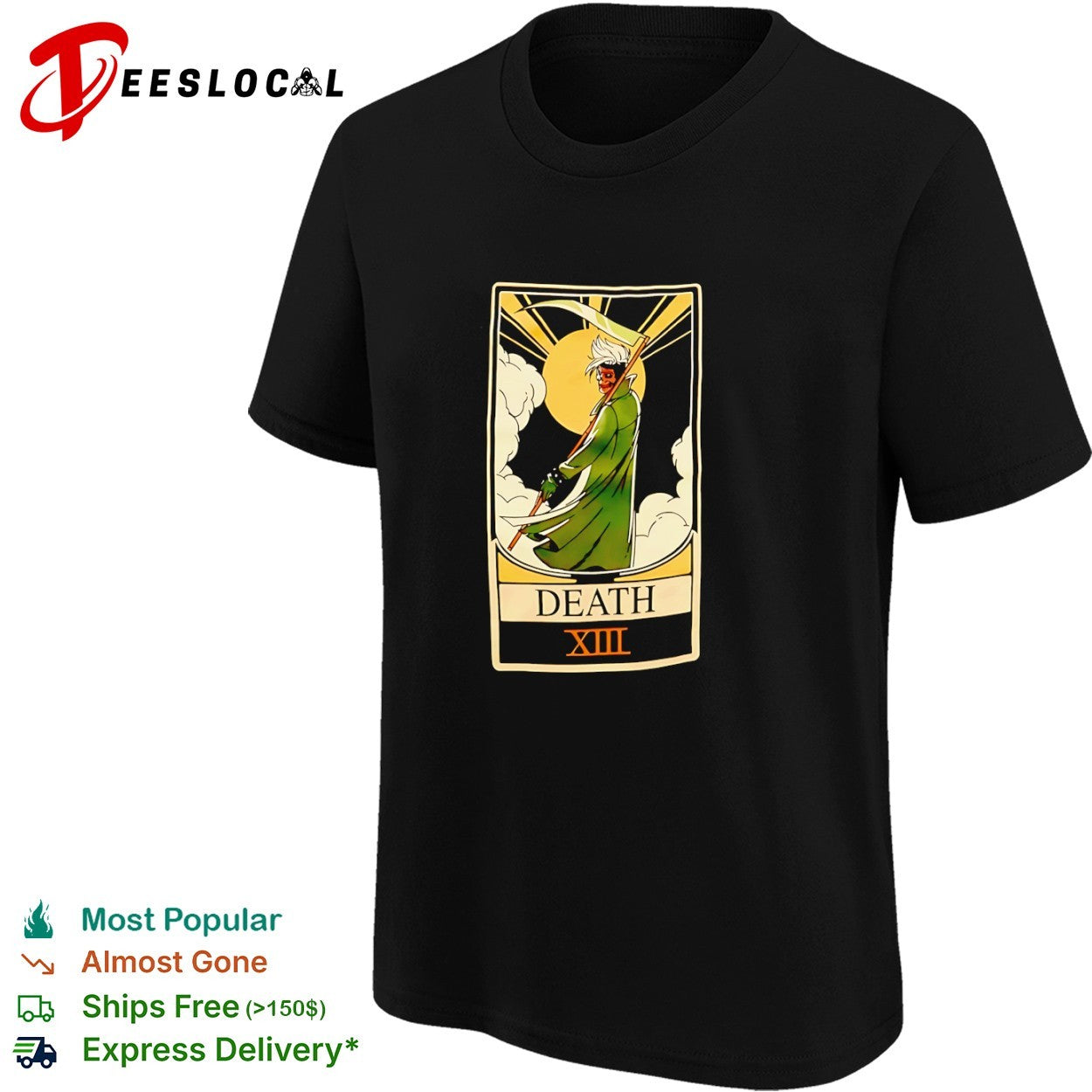 Death XIII tarot card grim reaper shirt