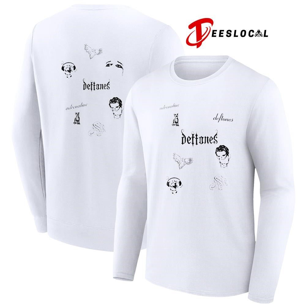 Deftone EU and UK tour adrenaline signs graphic shirt