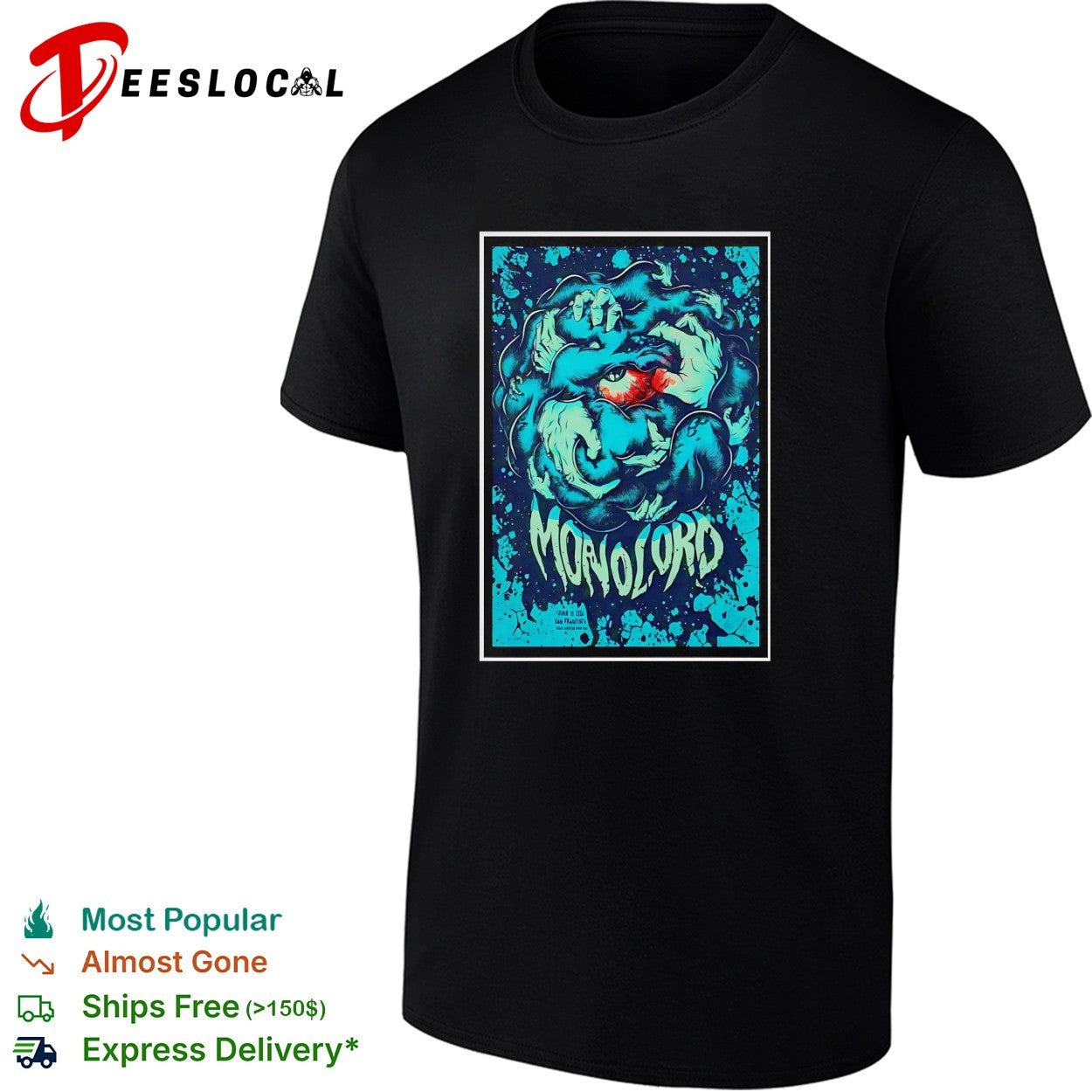 Demonic creature monster concert framed poster art shirt