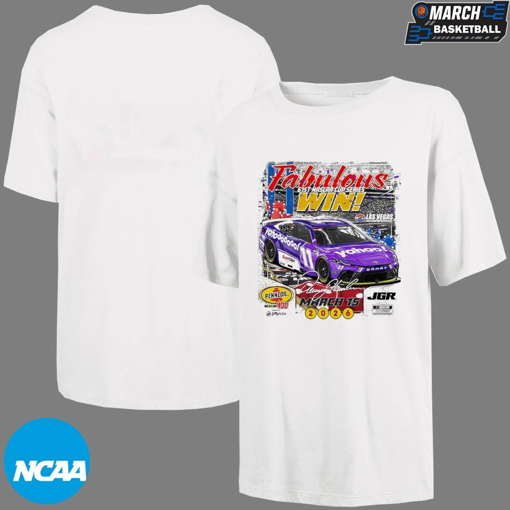Denny Hamlin Joe Gibbs Racing Team 2026 Pennzoil 400 Winner T-Shirts