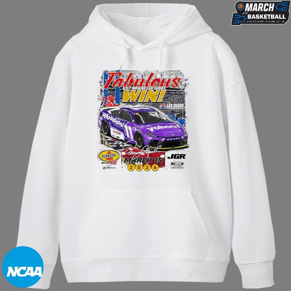 Denny Hamlin Joe Gibbs Racing Team 2026 Pennzoil 400 Winner T-Shirts