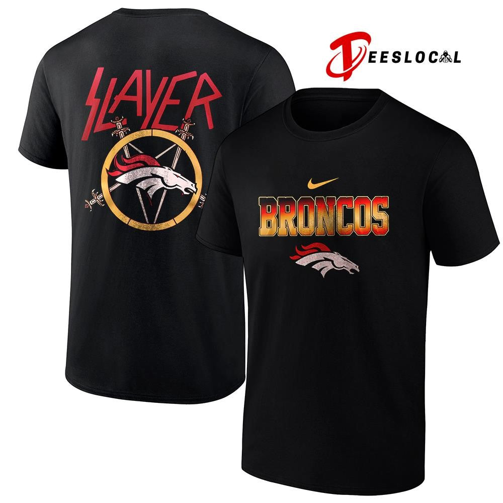 Denver Broncos x Slayer logo shirt
