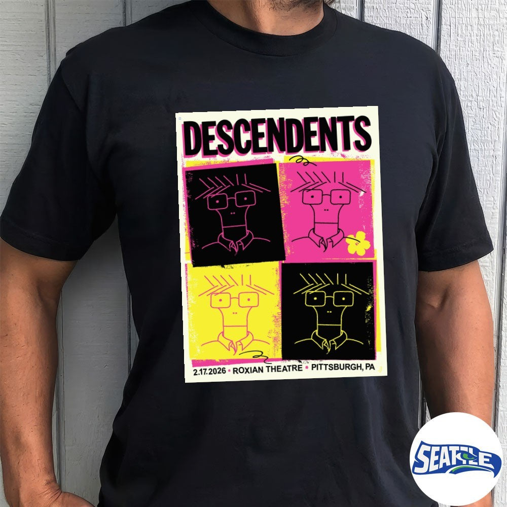 Descendents 2.17.2026 Roxian Theatre Pittsburgh, PA Poster Fans shirt