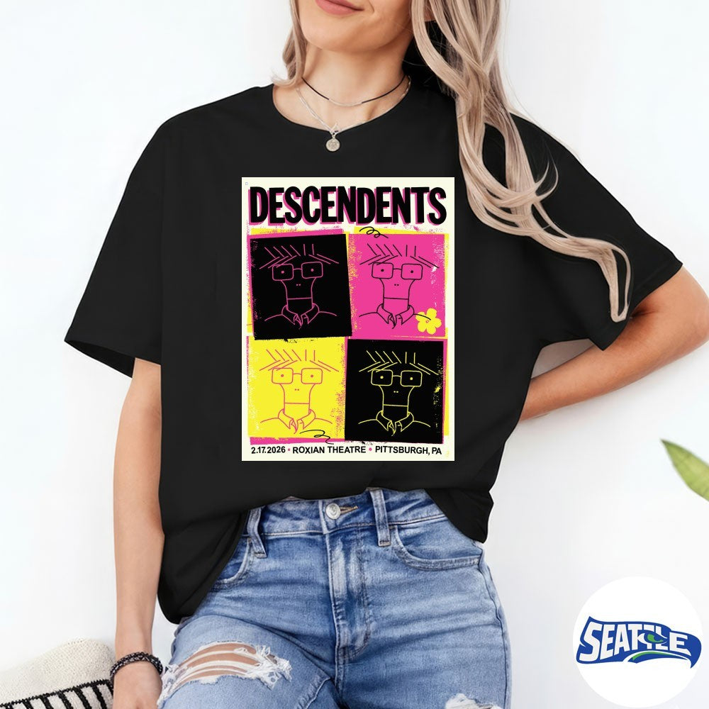 Descendents 2.17.2026 Roxian Theatre Pittsburgh, PA Poster Fans shirt