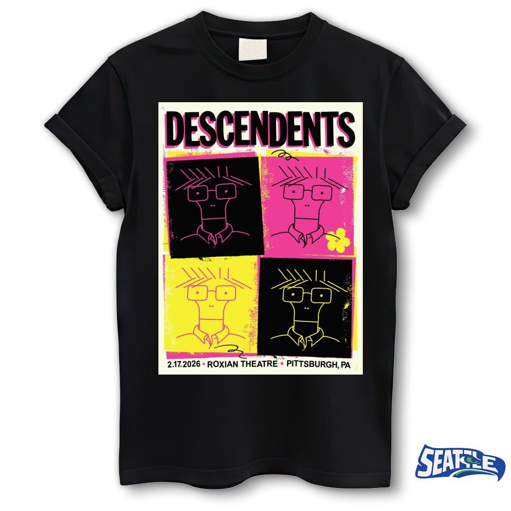 Descendents 2.17.2026 Roxian Theatre Pittsburgh, PA Poster Fans shirt