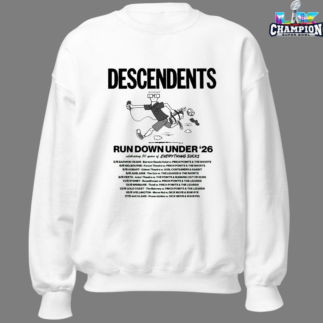 Descendents Down Under Tour 2026 Dates 30 Years Of Everything Sucks T-shirts