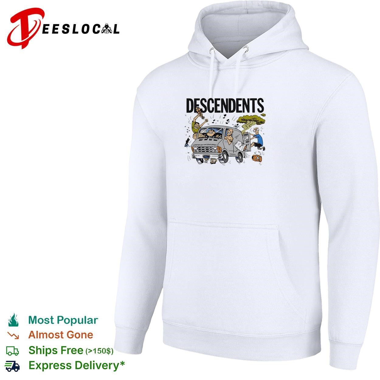 Descendents tie dye band van illustration shirt