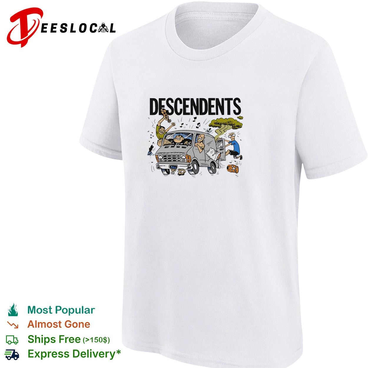 Descendents tie dye band van illustration shirt