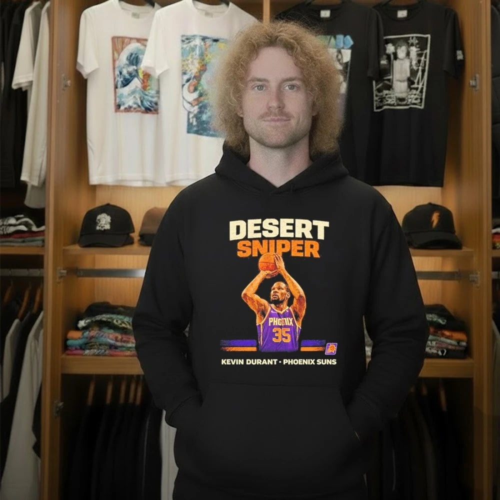 Desert Sniper Kevin Durant KD 35 Phoenix Suns Basketball Graphic Shirt