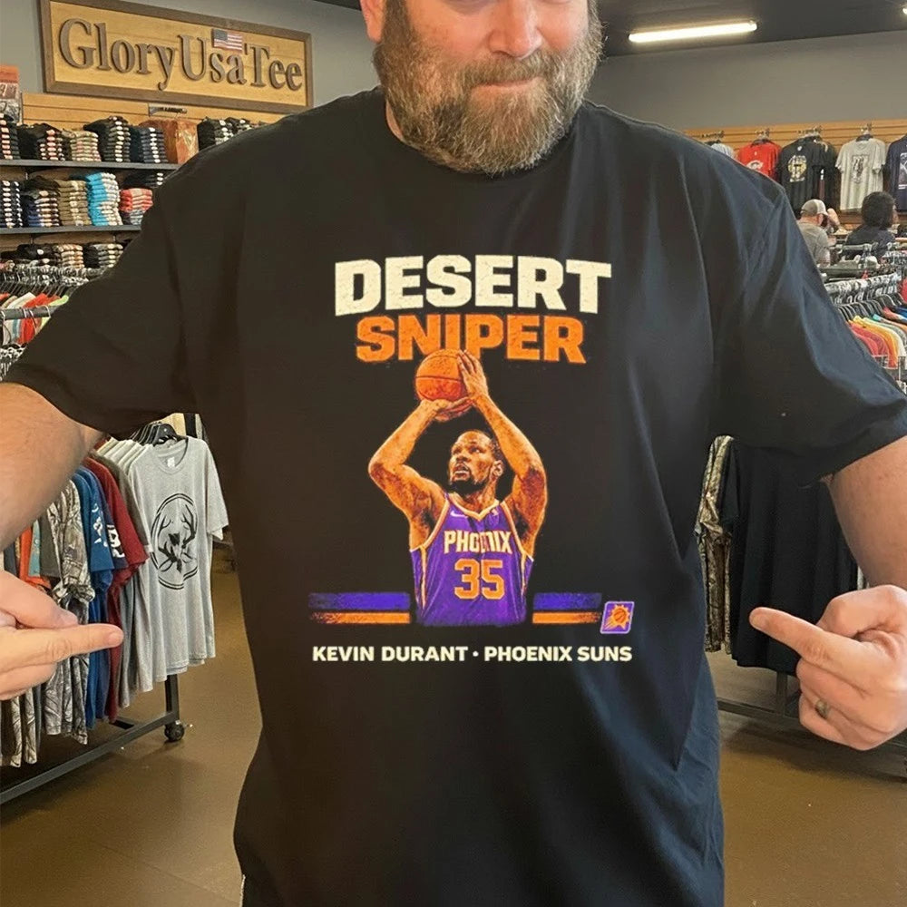 Desert Sniper Kevin Durant KD 35 Phoenix Suns Basketball Graphic Shirt