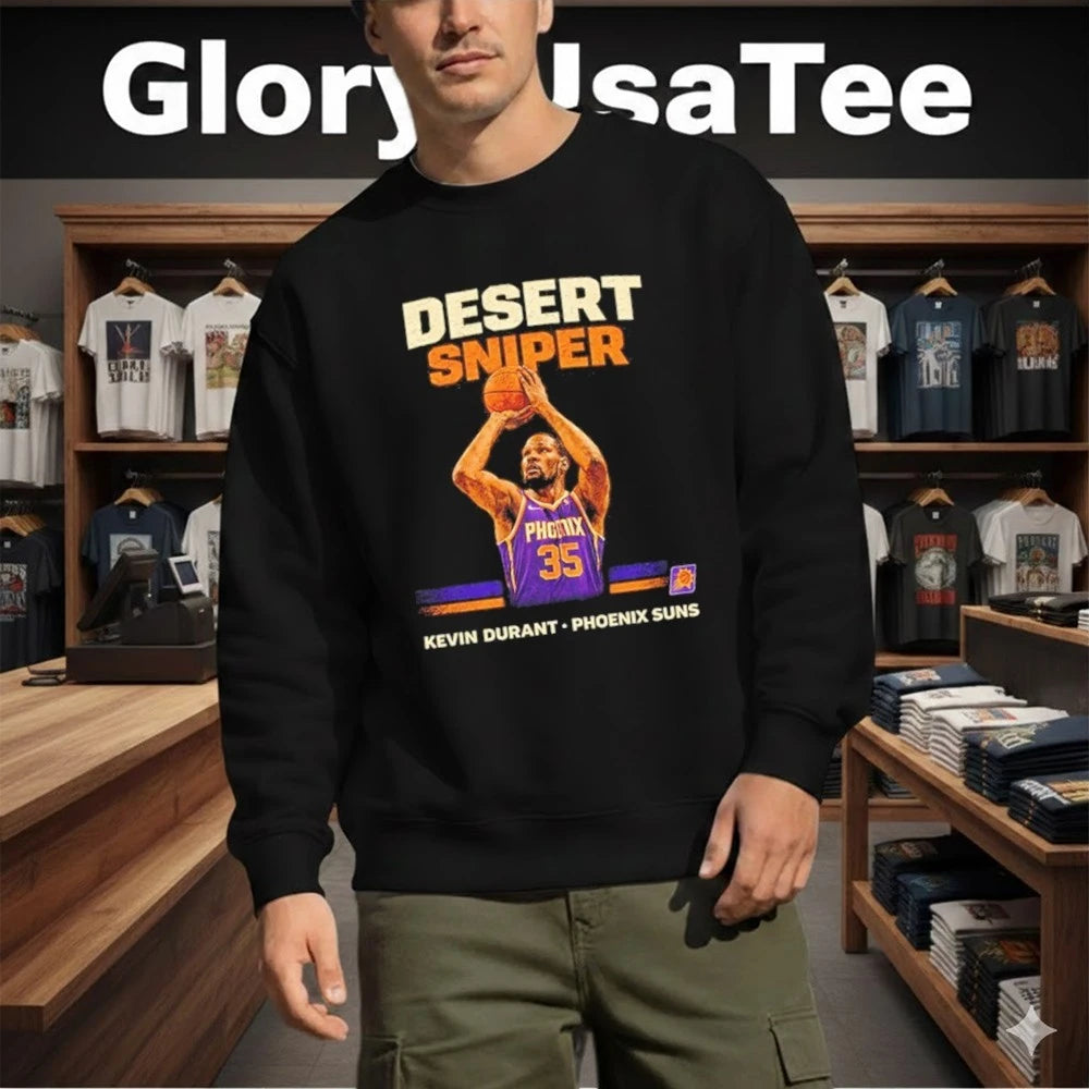 Desert Sniper Kevin Durant KD 35 Phoenix Suns Basketball Graphic Shirt