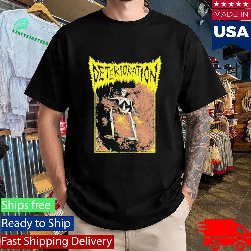 Deterioration Unidentified Skeleton Face Shirt