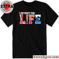 Detroit For Life Sports Teams Detroit Red Wings Hockey, Detroit Tigers Baseball, and Detroit Lions Football T-Shirt