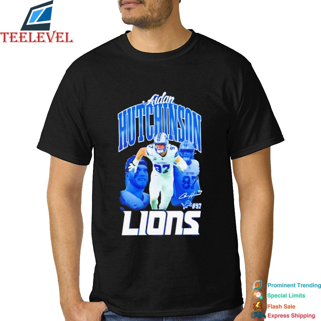 Detroit Lions Aidan Hutchinson Triple Pic #97 T-shirts