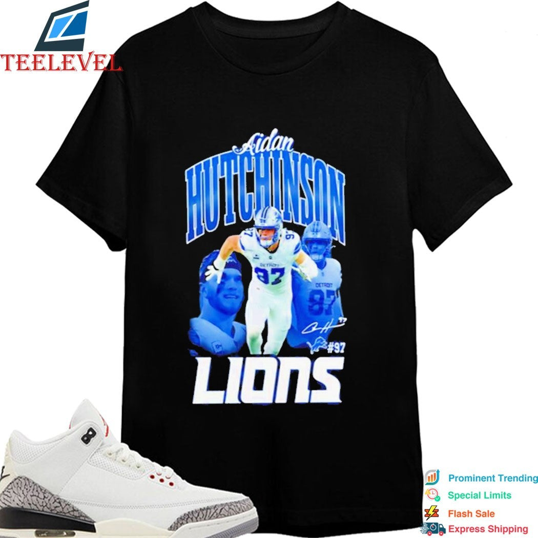 Detroit Lions Aidan Hutchinson Triple Pic #97 T-shirts