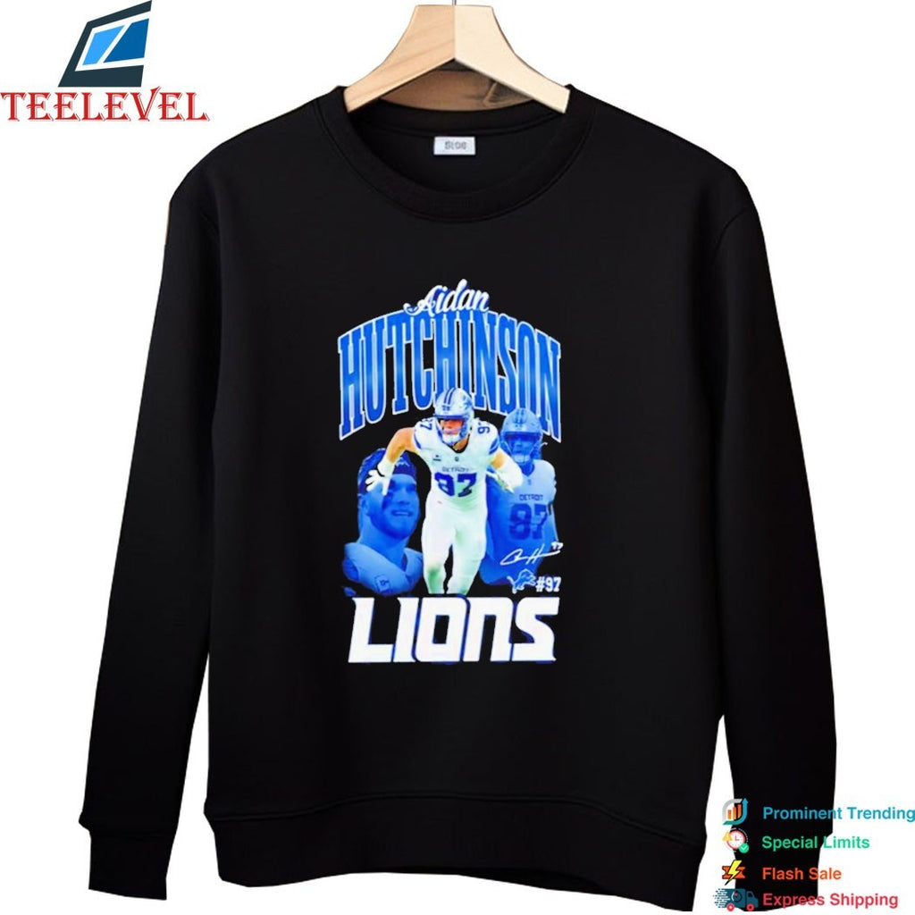 Detroit Lions Aidan Hutchinson Triple Pic #97 T-shirts
