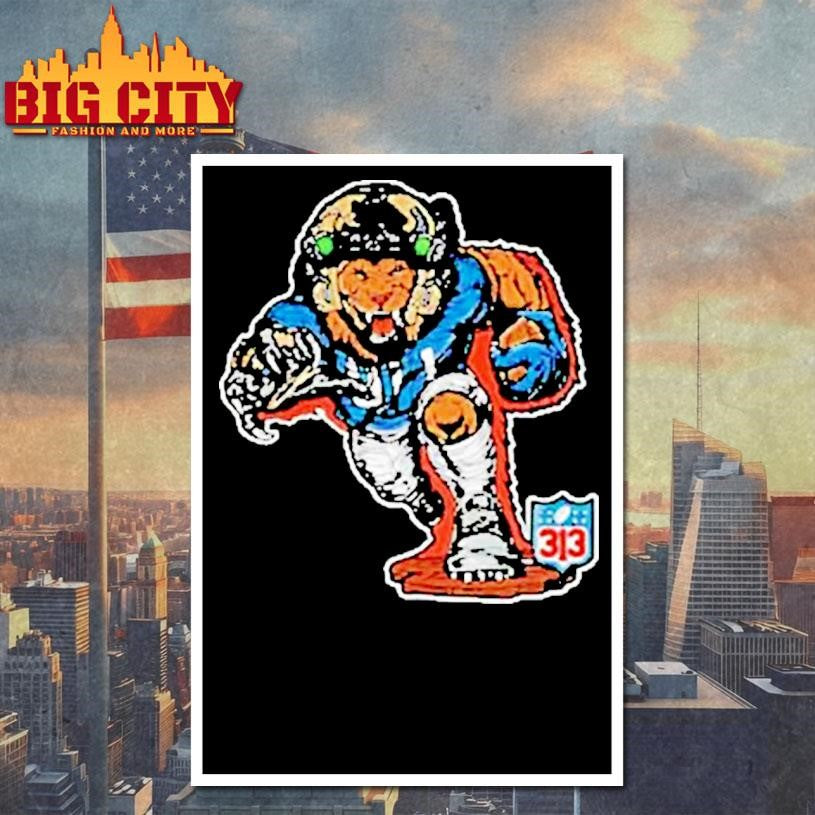 Detroit Lions Football 313 Soldier Mascot Shirt