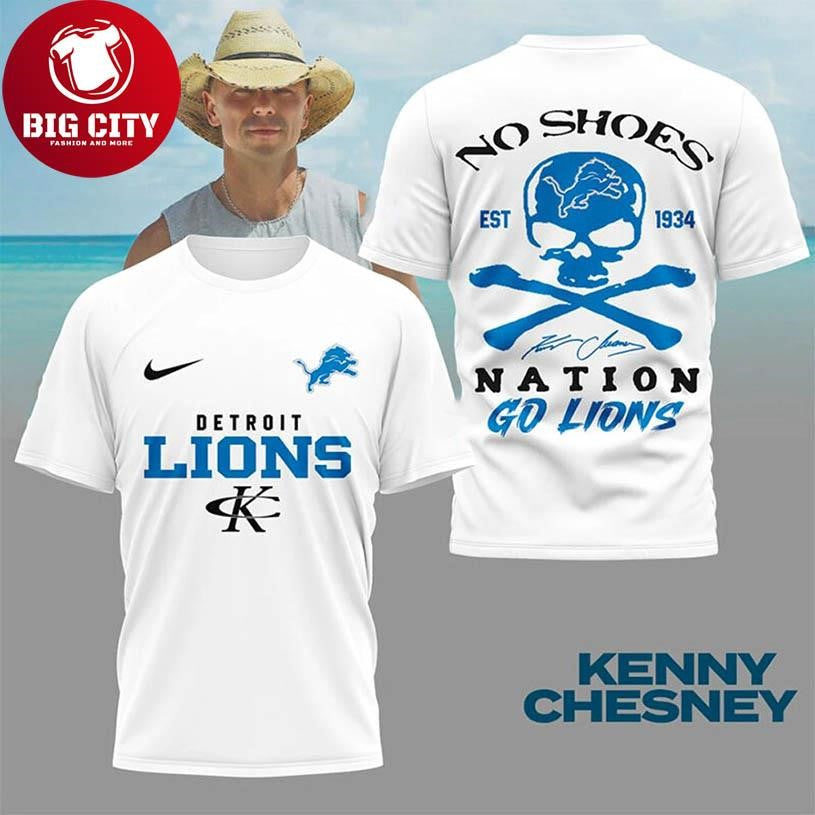 Detroit Lions Kenny Chesney 2025 Two Sided Shirt
