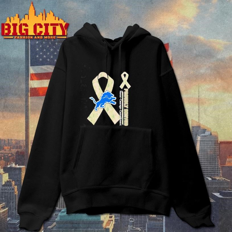 Detroit Lions Proudly Served Honor Courage Commitment Shirt