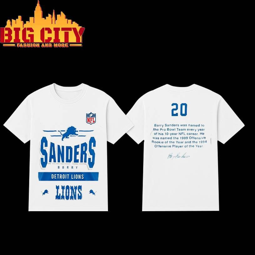 Detroit Lions Sander Barry Two Sided Shirt