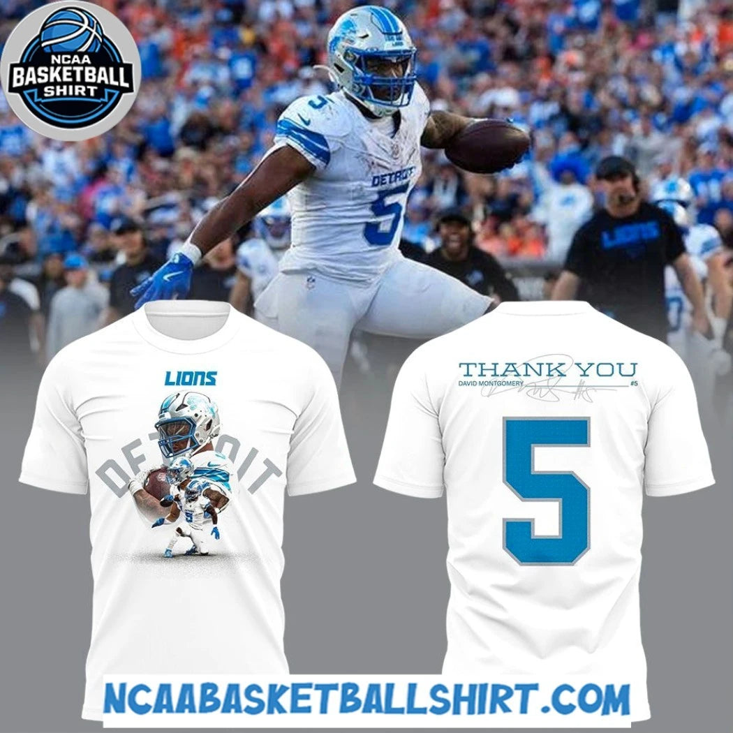 Detroit Lions Thank You David Montgomery Signature Shirt