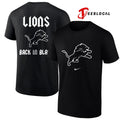 Detroit Lions back in black logo shirt