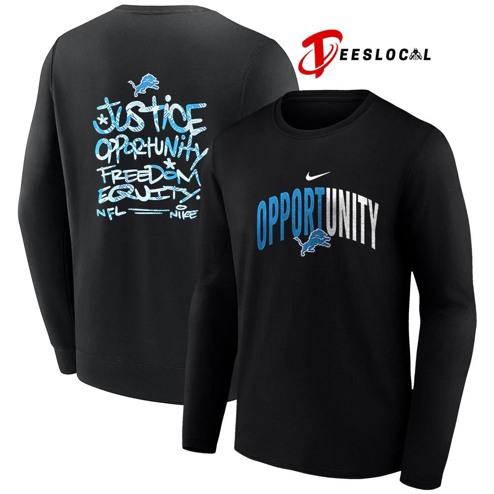 Detroit Lions justice opportunity freedom equity shirt