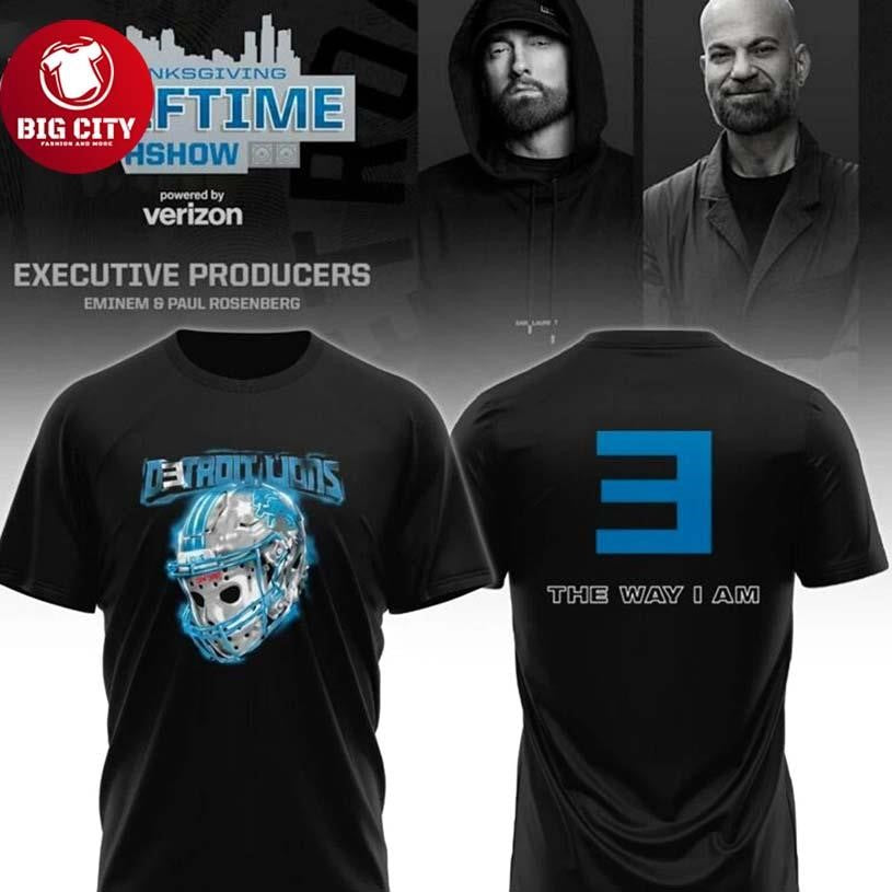 Detroit Lions x Slim Thanks Giving Haft Time Show Two Sided Shirt