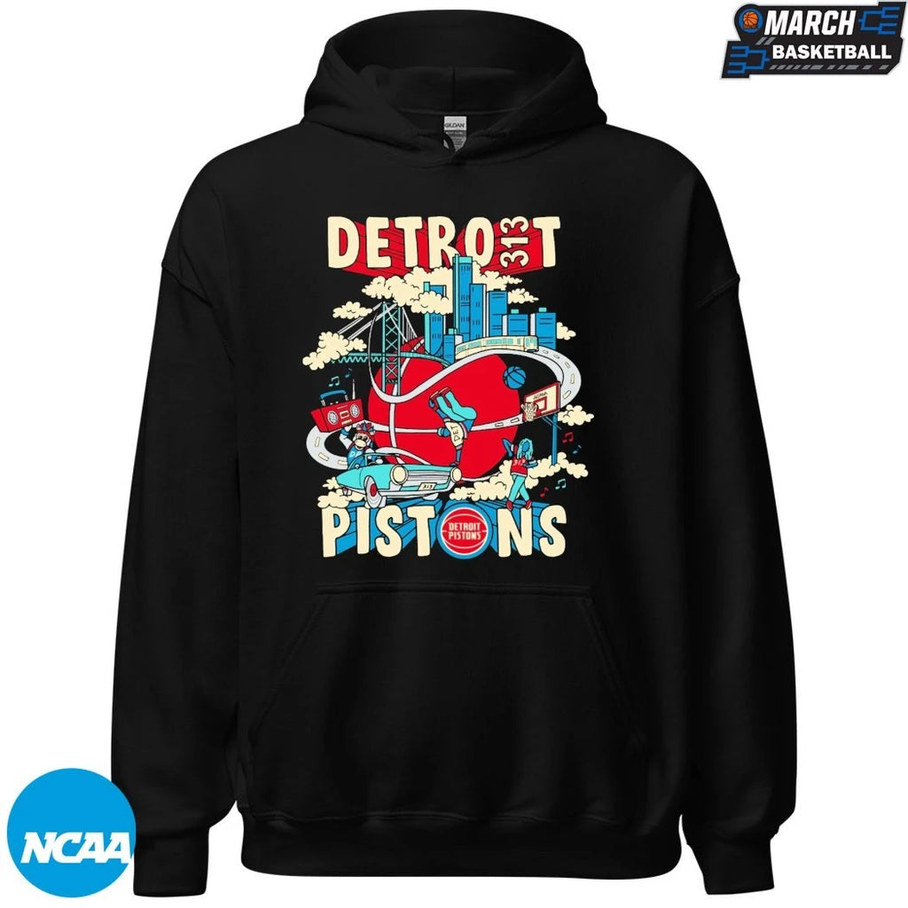 Detroit Pistons 313 Motor City Motion T-shirts