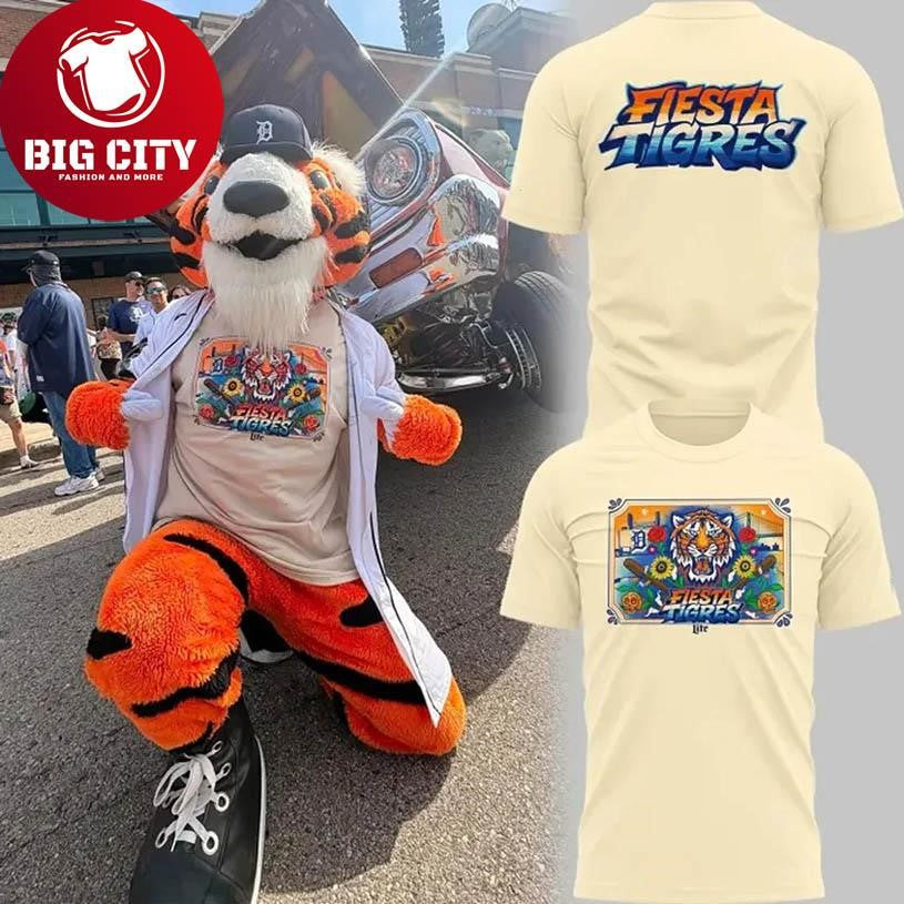 Detroit Tigers 20th Anniversary Fiesta Tigers 2025 New Shirt