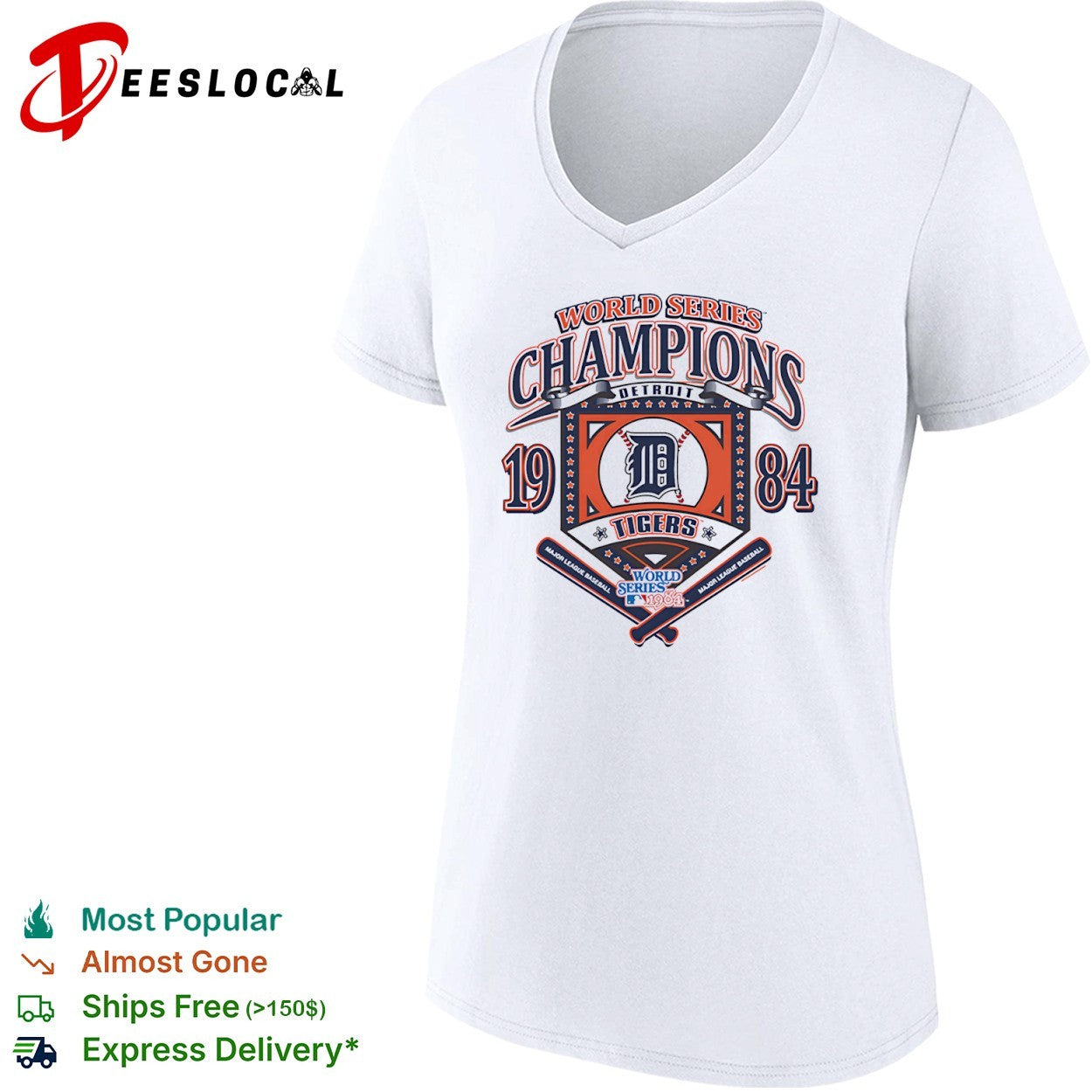 Detroit Tigers Major League Baseball bats World Series champions 1984 shirt
