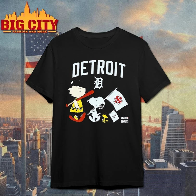 Detroit Tigers Toddler Peanuts Flag shirt
