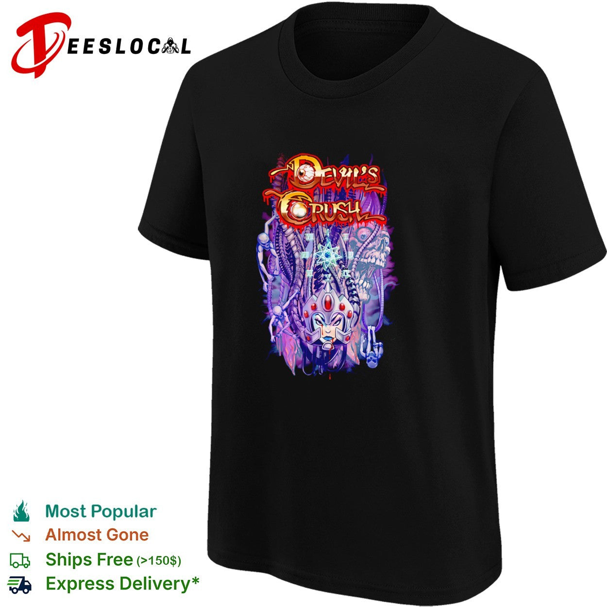 Devils Crush alien skull shirt